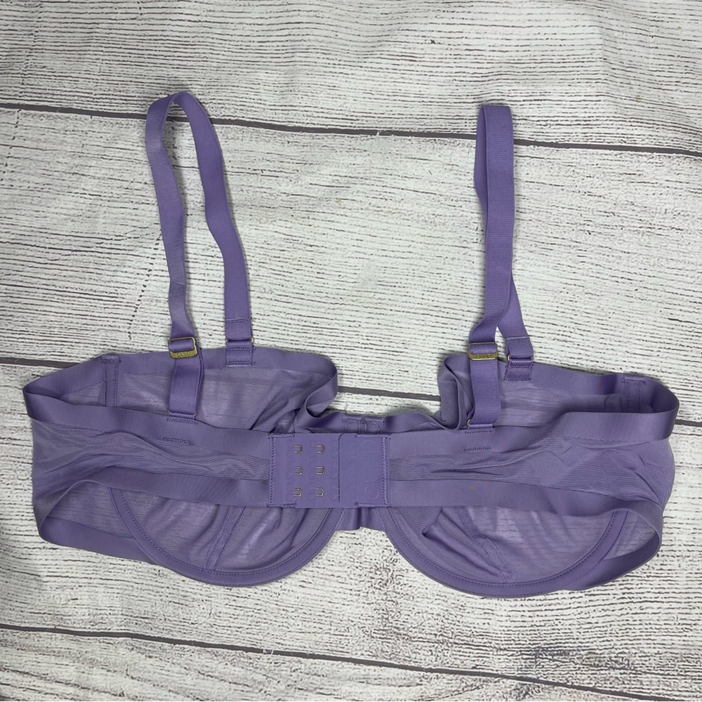 CUUP 40D Balconette Mesh Purple Bra - Picture 2 of 4